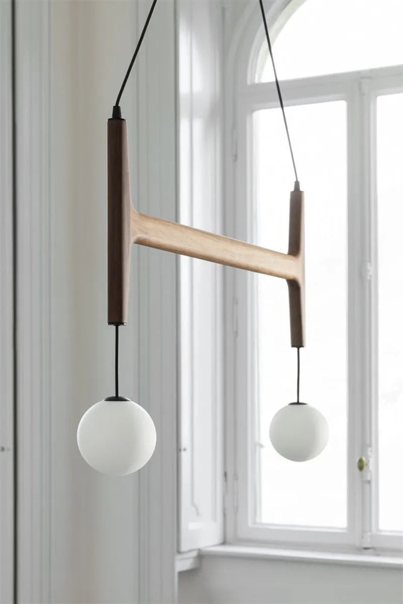 Wabi-Sabi Style Retro Art Design Modern Post-Modern Solid Wood Chandelier B&B Creative Pendant Lamps for Restaurant Dining Table-8