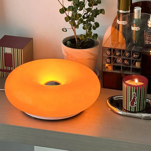 Modern Nordic Donut Lamp Glass Touch Dimmable Table Lamp Wall Light for Home Bedroom Bedside Decoration LED Mushroom Table Lamps-0