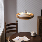 Nordic Modern Ceiling Pendant Light Fixture Single Cord Wood Drop Hanging Lamp in Kitchen Island Dining Table Bedside Restaurant-2