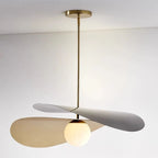 D21.7in Nordic Creative Personality Art Luxury Chandelier Living Dining Bedroom Minimalist Straw Hat Shaped Design Pendant Lamp-0