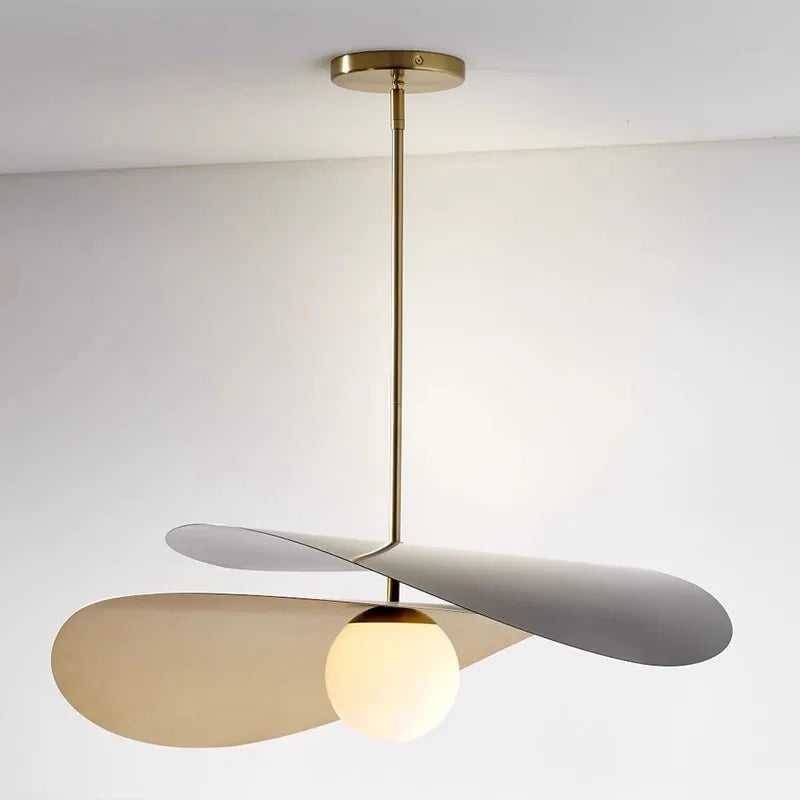 D21.7in Nordic Creative Personality Art Luxury Chandelier Living Dining Bedroom Minimalist Straw Hat Shaped Design Pendant Lamp-0