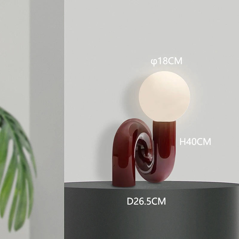 Nordic Red Modern Children's Bedroom Bedside Soft Decoration Lamps American Simple Living Room Light Luxury Designer  Table Lamp-4
