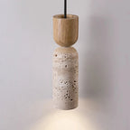 Natural Travertine Bedroom Bedside Chandelier Personality Art Decoration High-Grade Retro Iiftable Nordic Bar Pendant Lamp-3