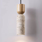 Natural Travertine Bedroom Bedside Chandelier Personality Art Decoration High-Grade Retro Iiftable Nordic Bar Pendant Lamp-1