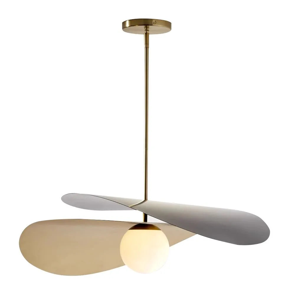 D21.7in Nordic Creative Personality Art Luxury Chandelier Living Dining Bedroom Minimalist Straw Hat Shaped Design Pendant Lamp-5