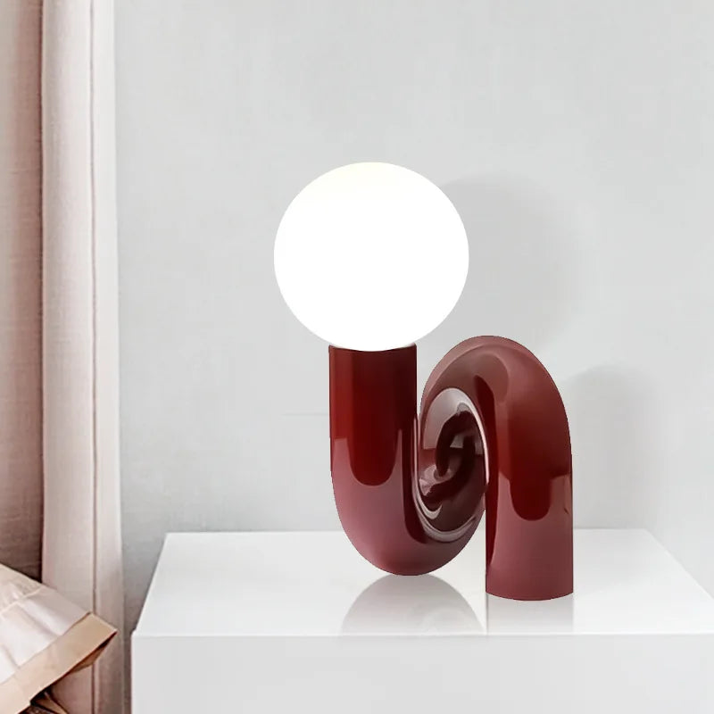 Nordic Red Modern Children's Bedroom Bedside Soft Decoration Lamps American Simple Living Room Light Luxury Designer  Table Lamp-0