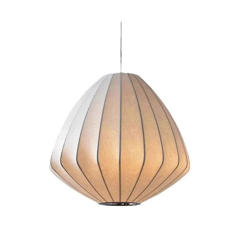 Ceiling Pendant Lamp for Living Room Bedroom Hotel Modern Silk Fabric Japanese Style Chandeliers-2