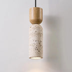 Natural Travertine Bedroom Bedside Chandelier Personality Art Decoration High-Grade Retro Iiftable Nordic Bar Pendant Lamp-0