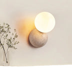 Travertine Wall Lamp Led Lamp for Bedside Background Wall Living Room Art Old Way Decoration Wall Light for Room Wabi Sabi-1