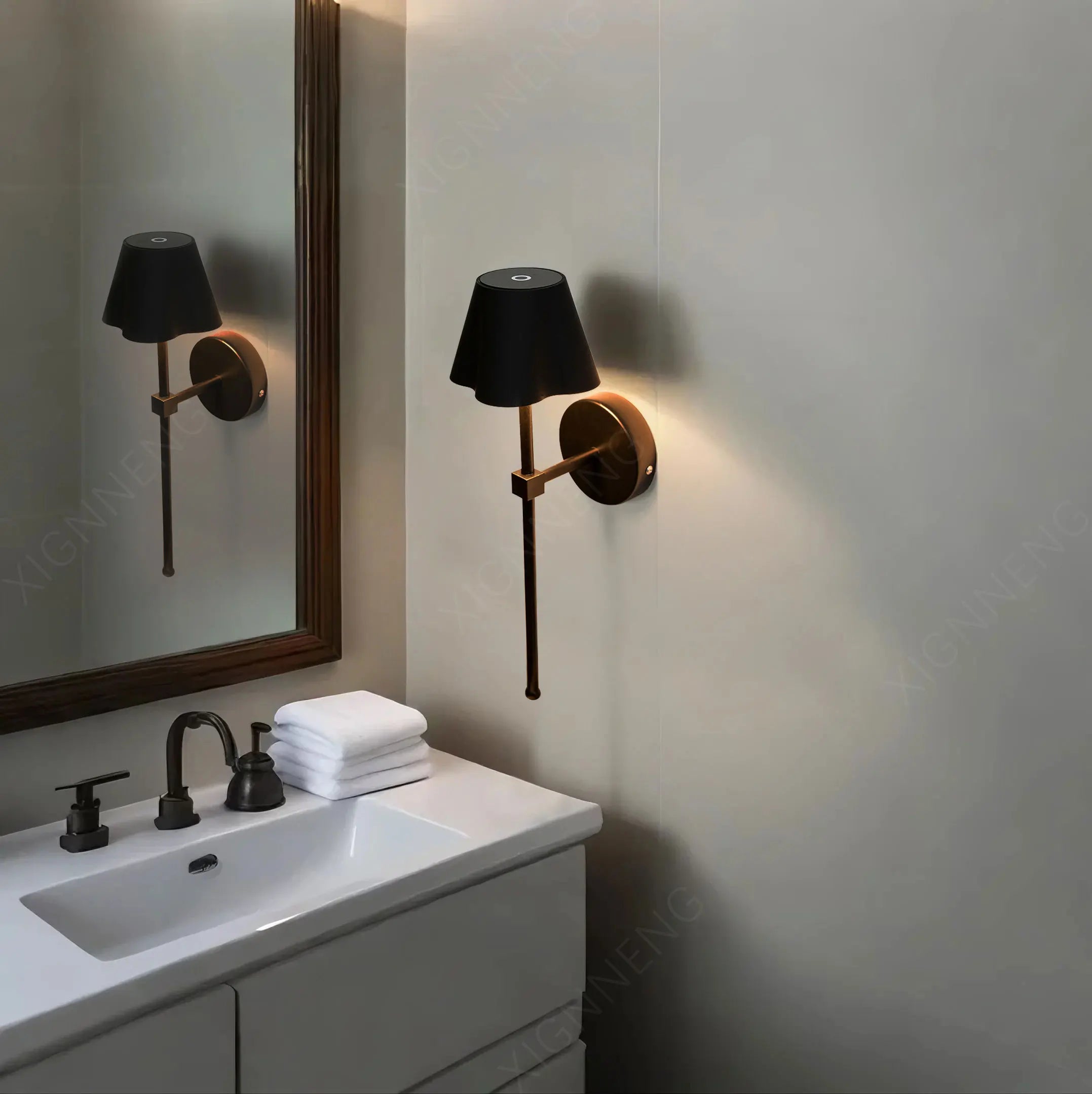 Luxury Wall Lamp Hotel bar Lounge Ambient Decor Wireless Rechargeable Indoor Modern LED Metal Wall Light Art Deco Wall Lamp-1