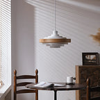 Nordic Modern Ceiling Pendant Light Fixture Single Cord Wood Drop Hanging Lamp in Kitchen Island Dining Table Bedside Restaurant-6
