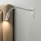 LED Gooseneck Reading Light Hotel Reading Light Headboard Hotel Bedside Reading Lamp Black Brass Wall Light Luxury-0