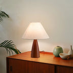 Linen Fabric Lampshade Solid Wood Table Lamp the Cotton Can Protect the Eyes and Are Used in Bedrooms and Hotels-5