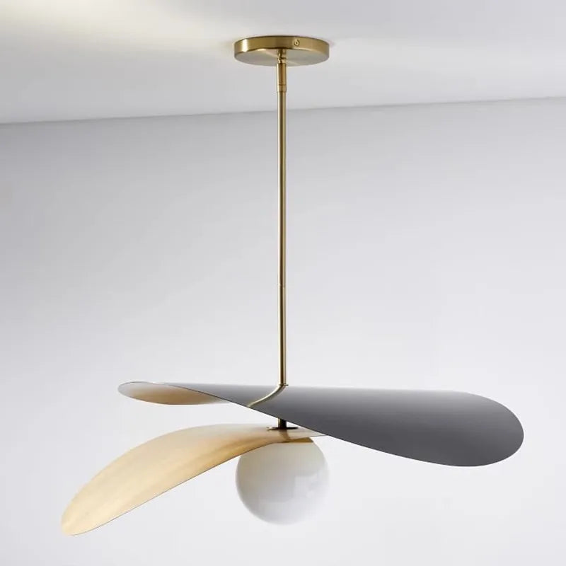 D21.7in Nordic Creative Personality Art Luxury Chandelier Living Dining Bedroom Minimalist Straw Hat Shaped Design Pendant Lamp-1