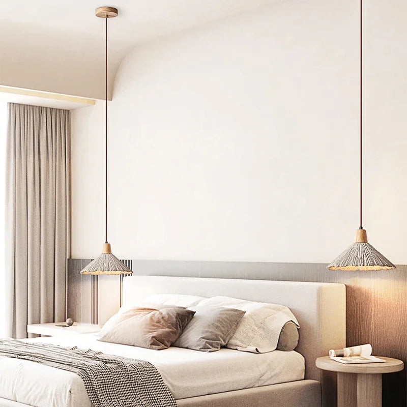Wabi Sabi Designer LED Pendant Lamps 2M Nordic Micro Cement Window Studio Decorative Droplight for Apartment Bedhead Restaurant-3
