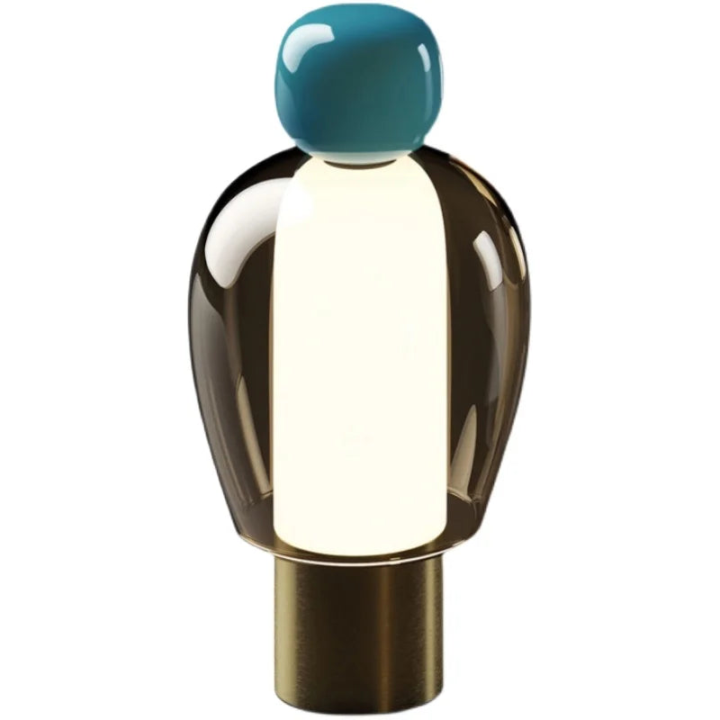 Art Design Restaurant Touch Control Modern Glass Table Lamps Bedroom Bedside Metal Rechargeable LED Table Lamp-5