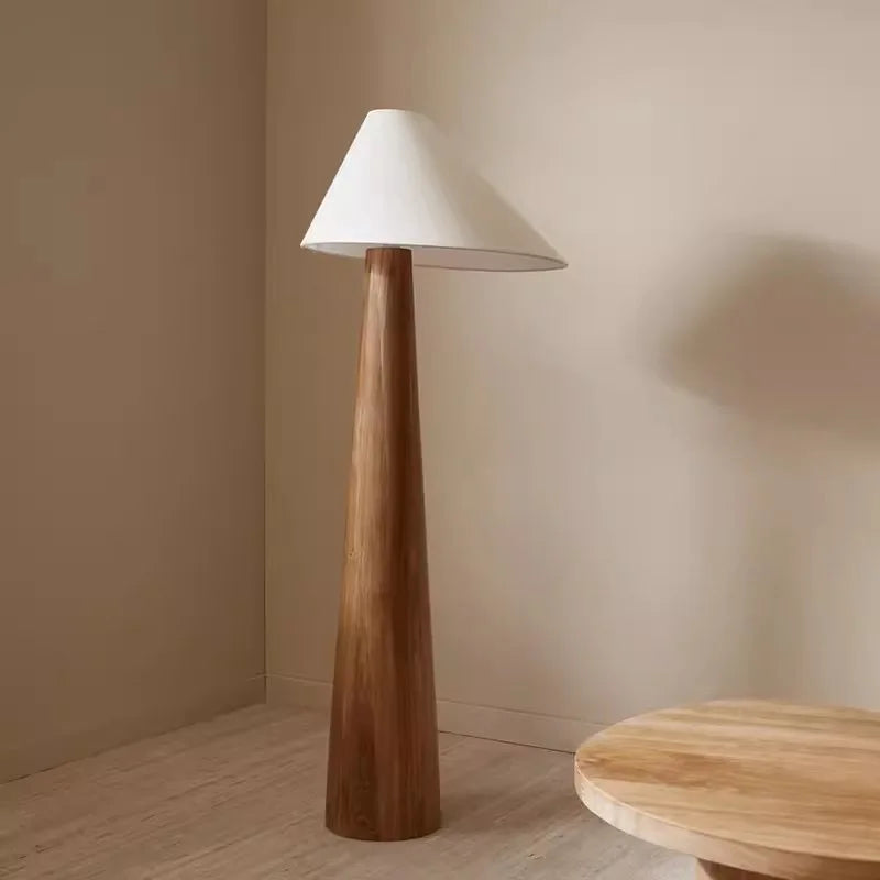 Modern Nordic Style LED Solid Wood Floor Lamps Minimalist Design Iron Body for Living Rooms Bedrooms Hotels and Offices-1