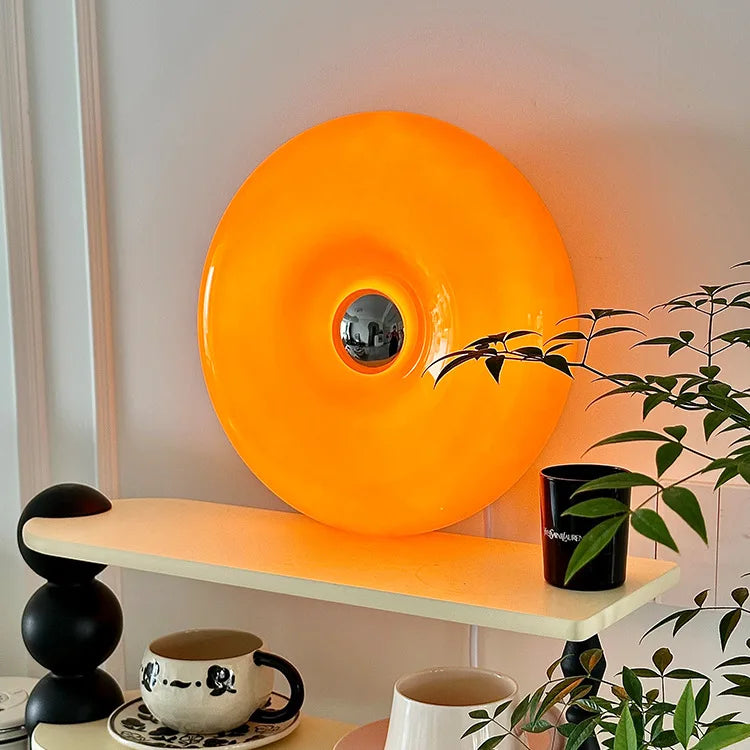 Modern Nordic Donut Lamp Glass Touch Dimmable Table Lamp Wall Light for Home Bedroom Bedside Decoration LED Mushroom Table Lamps-8