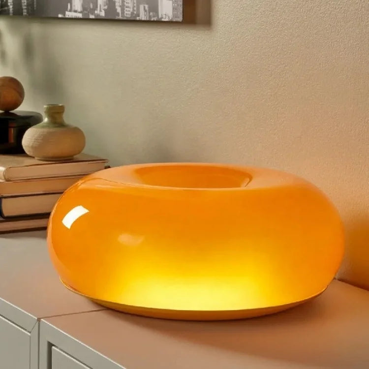 Modern Nordic Donut Lamp Glass Touch Dimmable Table Lamp Wall Light for Home Bedroom Bedside Decoration LED Mushroom Table Lamps-2