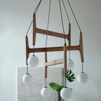 Wabi-Sabi Style Retro Art Design Modern Post-Modern Solid Wood Chandelier B&B Creative Pendant Lamps for Restaurant Dining Table-6