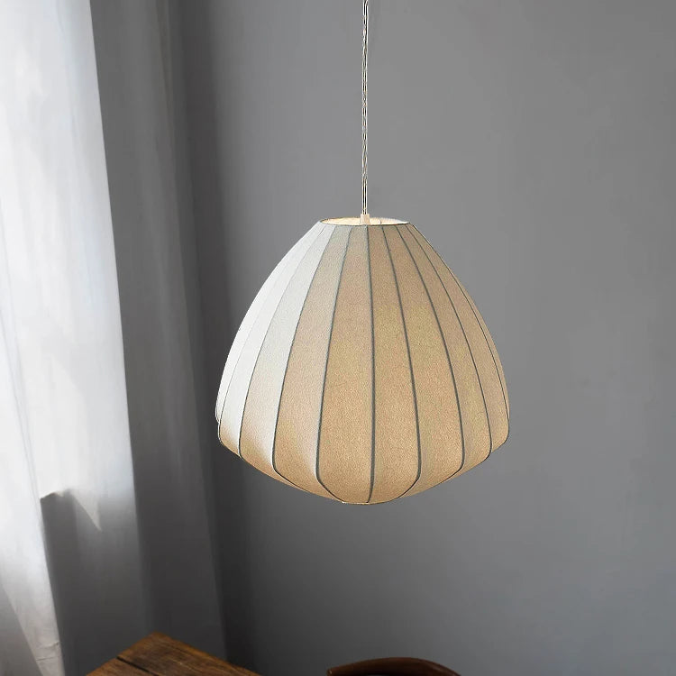 Ceiling Pendant Lamp for Living Room Bedroom Hotel Modern Silk Fabric Japanese Style Chandeliers-5