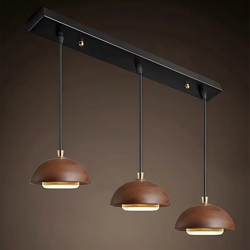 Simple and Modern Style LED Chandelier Wooden Art Living Room Bedroom Bedside Decoration Pendant Lamp Home Creative Light-6
