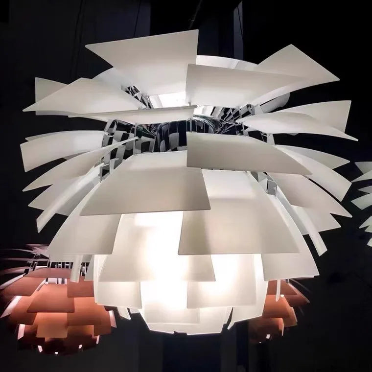 Nordic Style Pine Cone Chandelier for Restaurant Living Room Study Bedroom Villa Hotel-Danish Design E26 Base Art Lamps-3