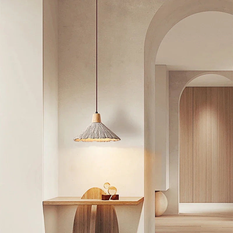 Wabi Sabi Designer LED Pendant Lamps 2M Nordic Micro Cement Window Studio Decorative Droplight for Apartment Bedhead Restaurant-2