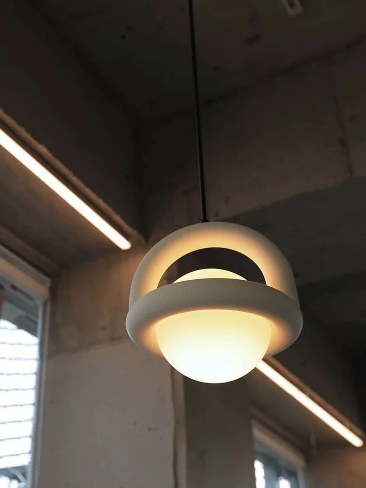 Danish designer hanging lamp for bedroom bedside Nordic art chandelier with round ball-3