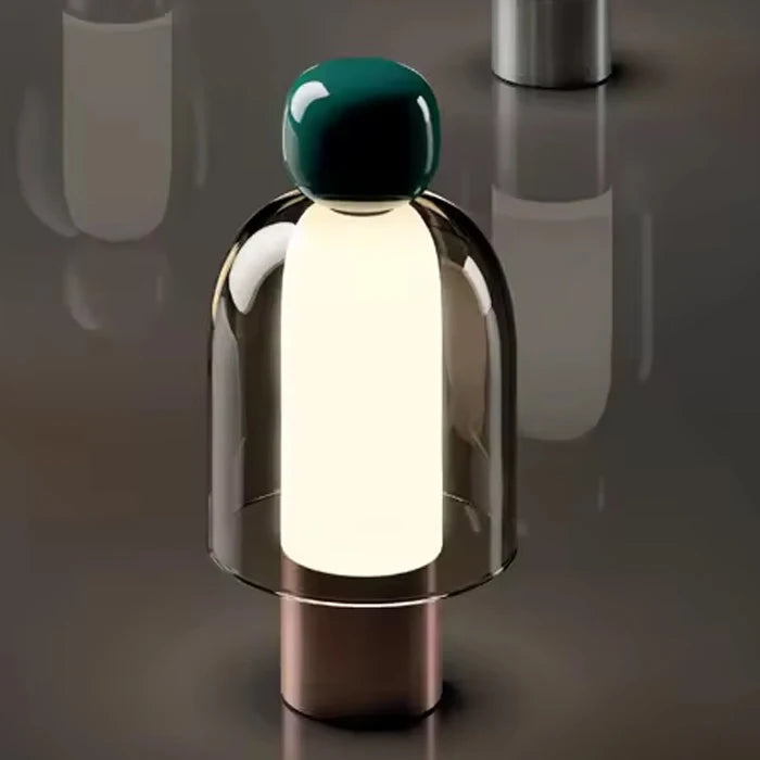 Art Design Restaurant Touch Control Modern Glass Table Lamps Bedroom Bedside Metal Rechargeable LED Table Lamp-9